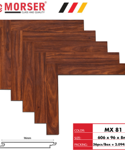 Sàn gỗ xương cá MORSER cốt xanh MX 81 8mm